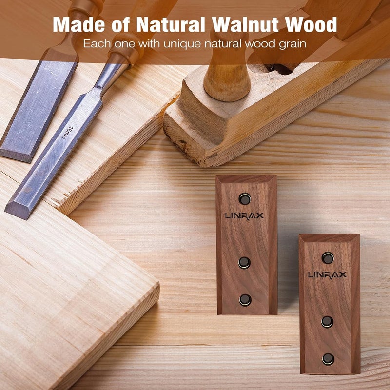 LINRAX Guitar Wall Mount, 2 Pack Wall Hanger, Black Walnut Hook with Screws, U-Shaped Guitar Holder for Acoustic Classical Electric Guitar Bass Banjo Mandolin, Guitar Wall Stand - Image 2